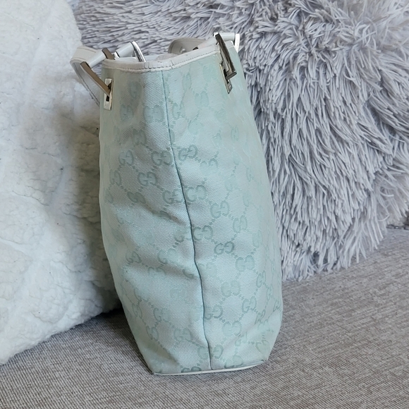 Gucci Monogram Guccissima Baby Blue Canvas Tote..Authentic!! - Picture 5 of 11